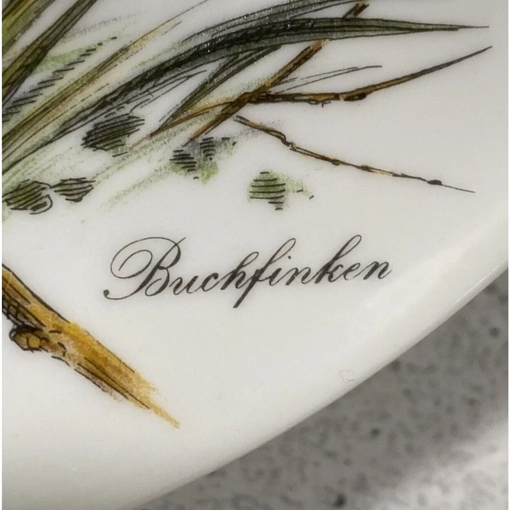 Vintage Kaiser W Germany Fine Porcelain Nature Bird Decor Plate Buchfinken Finch
